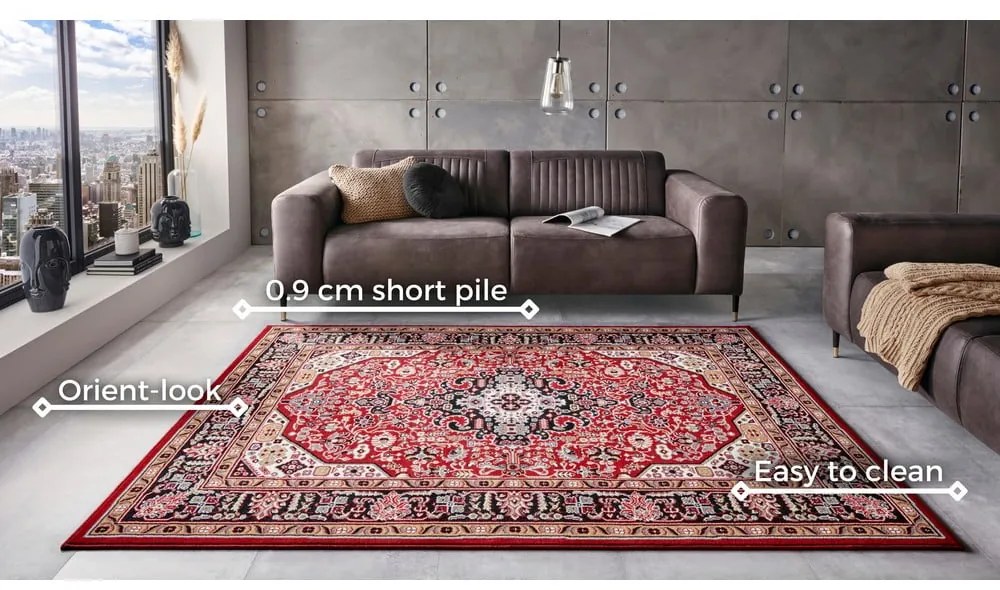 Červený koberec Nouristan Skazar Isfahan, 160 x 230 cm