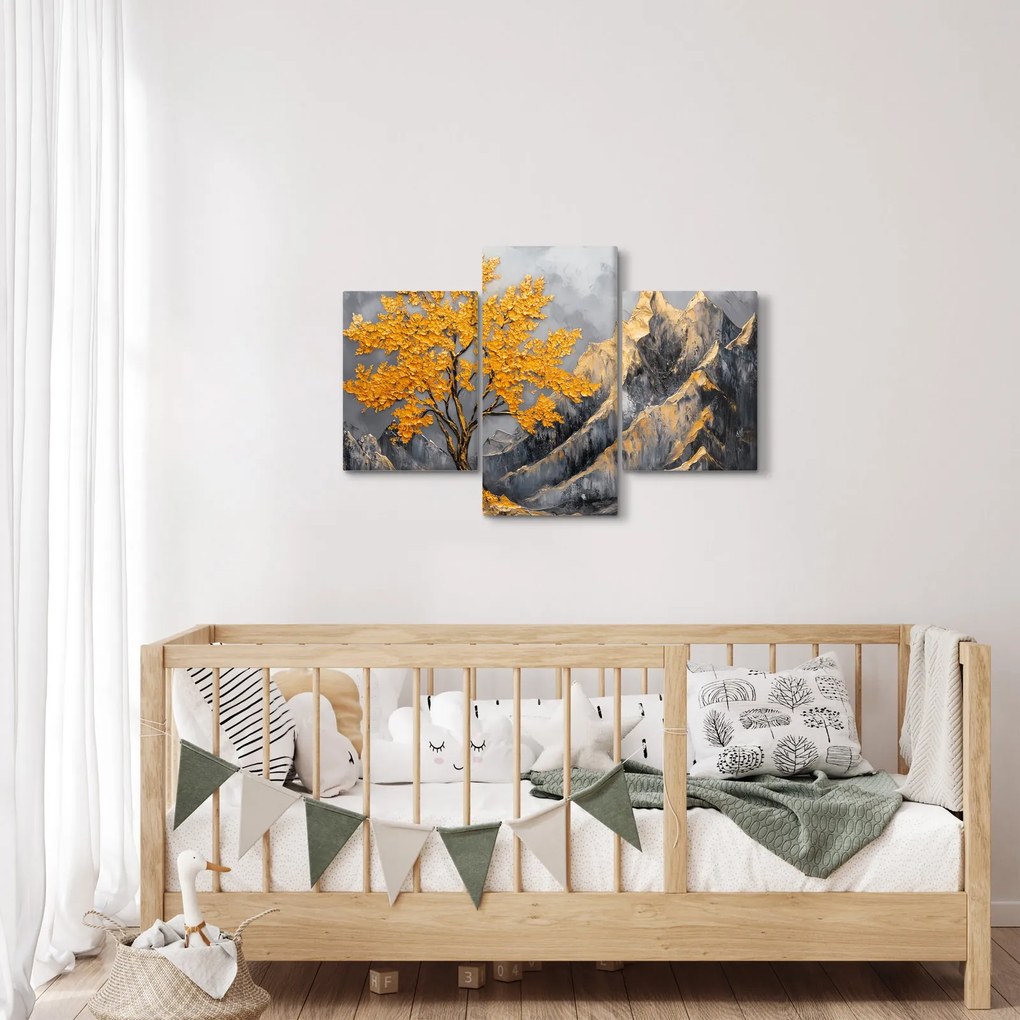 Obraz – Zlatý strom v horách (90x60 cm)