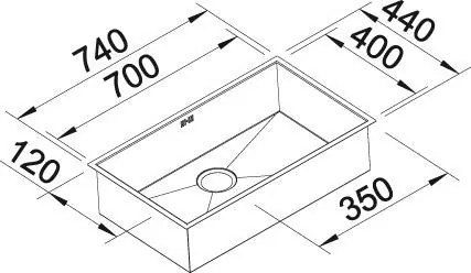 Nerezový drez Blanco ZEROX 700 U IF nerez durinox