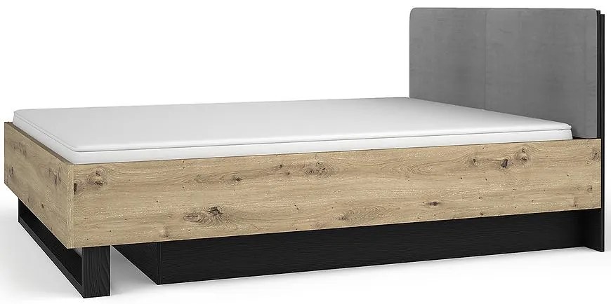 Posteľ Upsala 160x200 81b nádobou+ výťah grafit/artisan