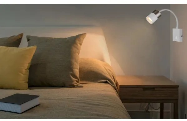 Globo 57851W - Nástenné bodové svietidlo BRISBON 1xGU10/25W/230V biela/chróm