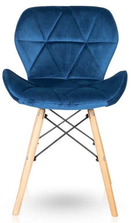 Jedálenská stolička SKY modrá - škandinávsky štýl