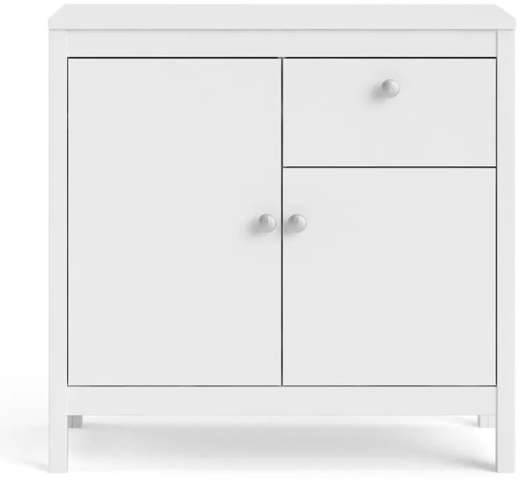 Biela nízka komoda 82x80 cm Madrid – Tvilum