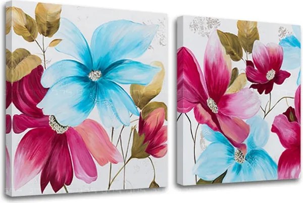 Obraz na plátne KVETY 2 dielny XOBDO152D2