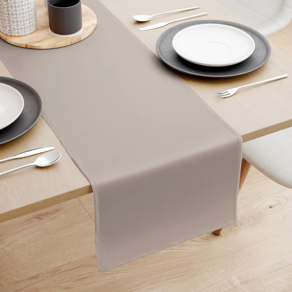 Goldea behúň na stôl 100% bavlnené plátno - sivohnedý 35x120 cm