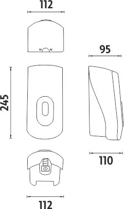 Nimco Zásobník dezinfekčného gélu alebo tekutého mydla - HP 9531-M-04