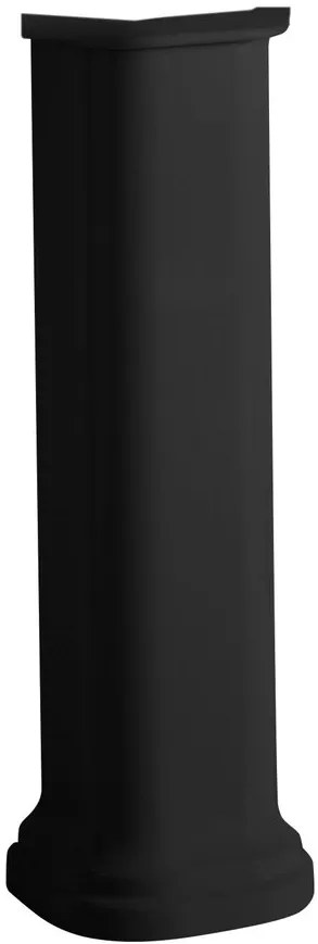 Kerasan Kerasan, WALDORF univerzálny keramický stĺp k umývadlam 60,80cm, čierna matná, 417031