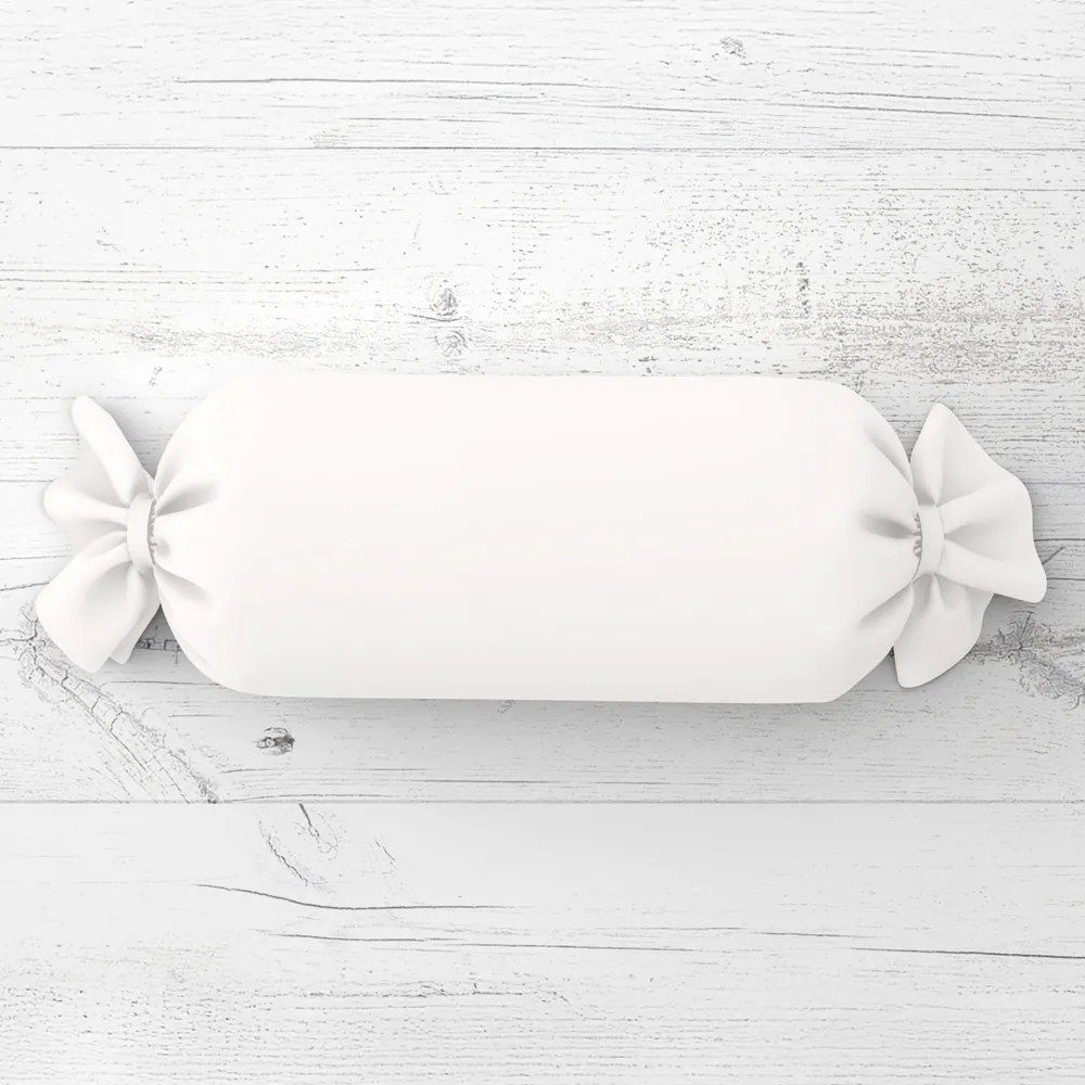 Biante Vankúš valec bonbon Rongo RG-032 Krémovo biely 15x40 cm