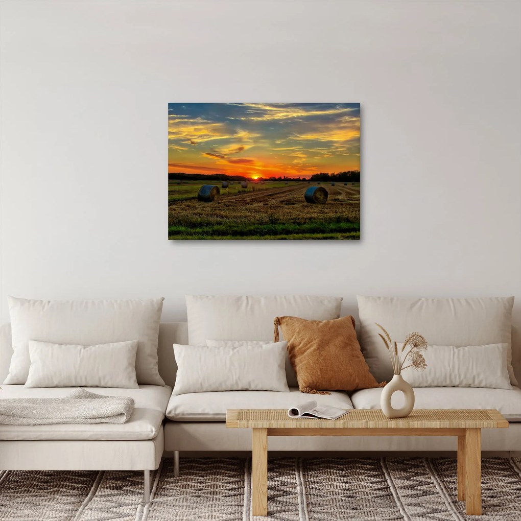 Obraz - Dedinské balíky (70x50 cm)