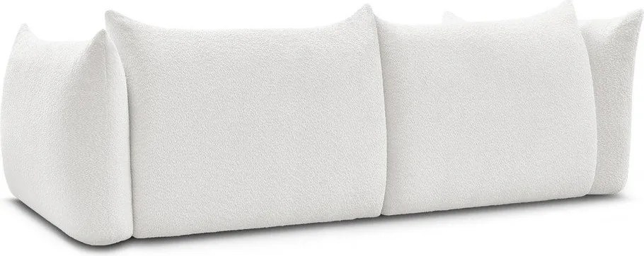 Biela pohovka z textílie buklé 286 cm Azra – Bobochic Paris