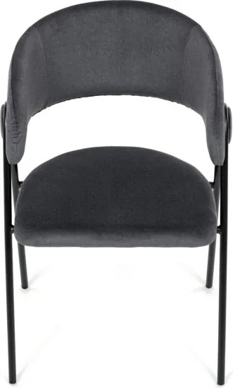 Jedálenská stolička zamatová, sivá DCL-X7130 GREY2