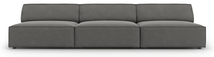 Sivá zamatová pohovka 240 cm Jodie – Micadoni Home