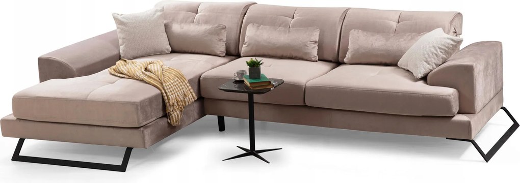 Rohová sedačka Frilana (hnedá) (L)