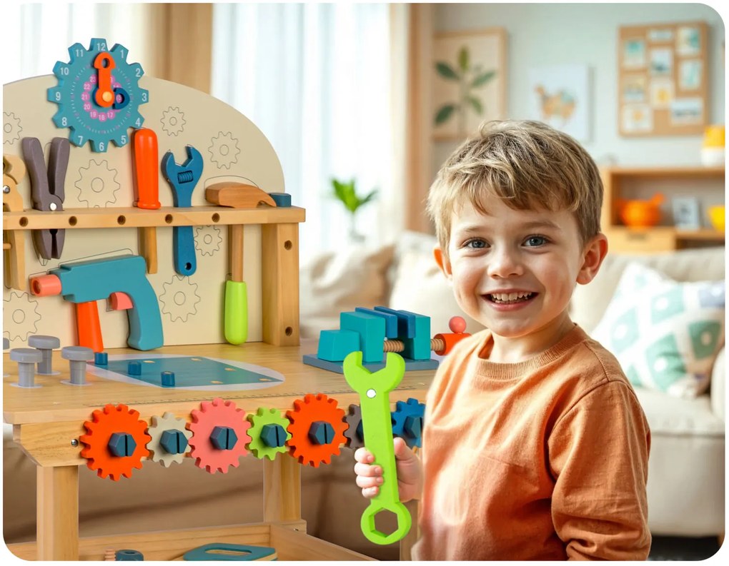 Drevená dielňa s náradím RK-876 Ricokids