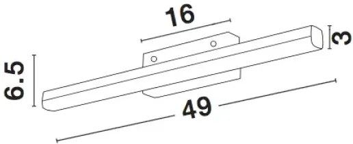 LED nástenné svietidlo Vanese 49