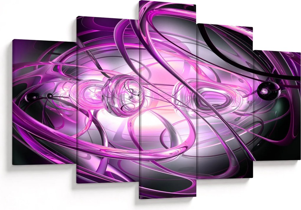 Obraz krásnej fialovej abstrakcie (150x105 cm)
