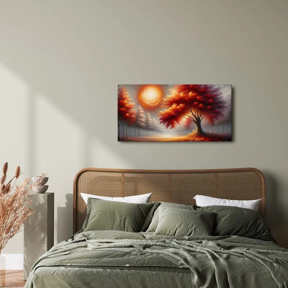 Obraz jesenný strom života vo svetle slnka