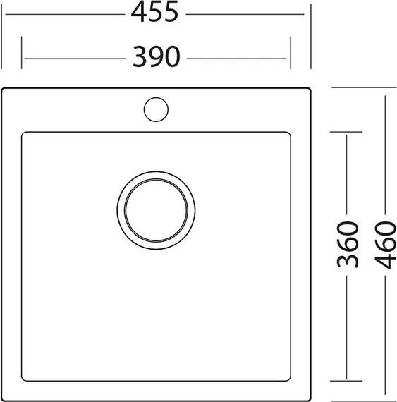 Kuchynský granitový drez Sinks Viva 455, čierny