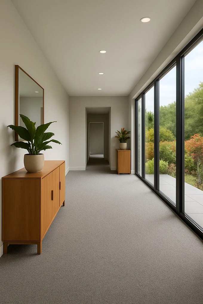 Metrážny koberec Santana 14 šedý s podkladom resine, záťažový, na mieru, šíře 4m, šedá, resine, chodba / predsieň, Vebe