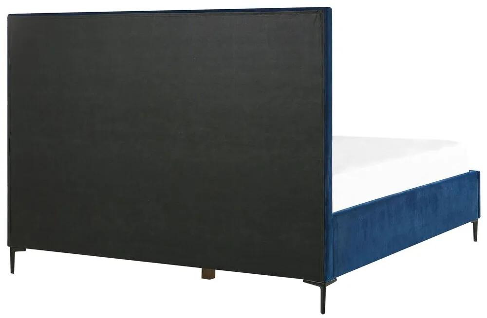 Manželská posteľ 140 cm s nočnými stolíkmi Saturnino (modrá) (s roštom a úložným priestorom). Vlastná spoľahlivá doprava až k Vám domov. 1075871