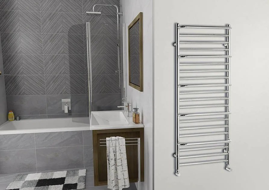 Sapho Sapho, MANISA vykurovacie teleso 500x800mm, s tromi madlami pre uterák, chróm, IZ110
