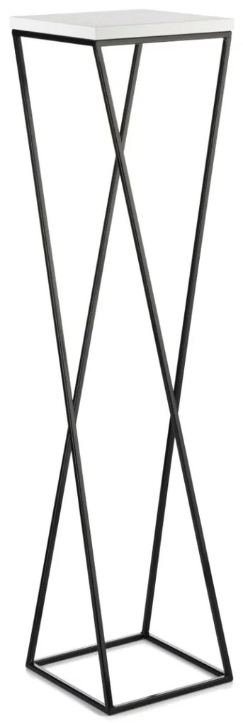 Kvetinový stojan LOFT I 100 cm čierny/biely
