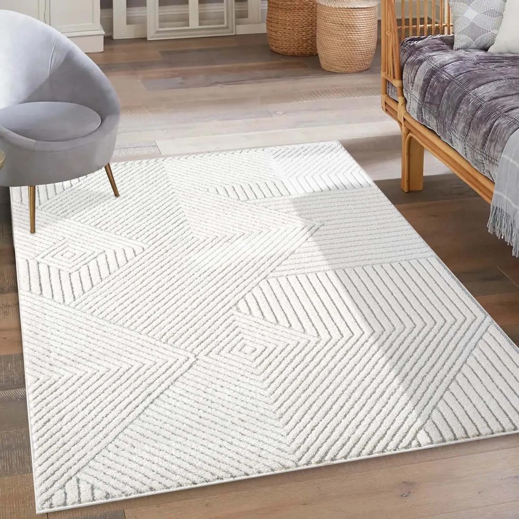 Dekorstudio Moderný koberec LOUNGE 0632 - sivý Rozmer koberca: 200x290cm