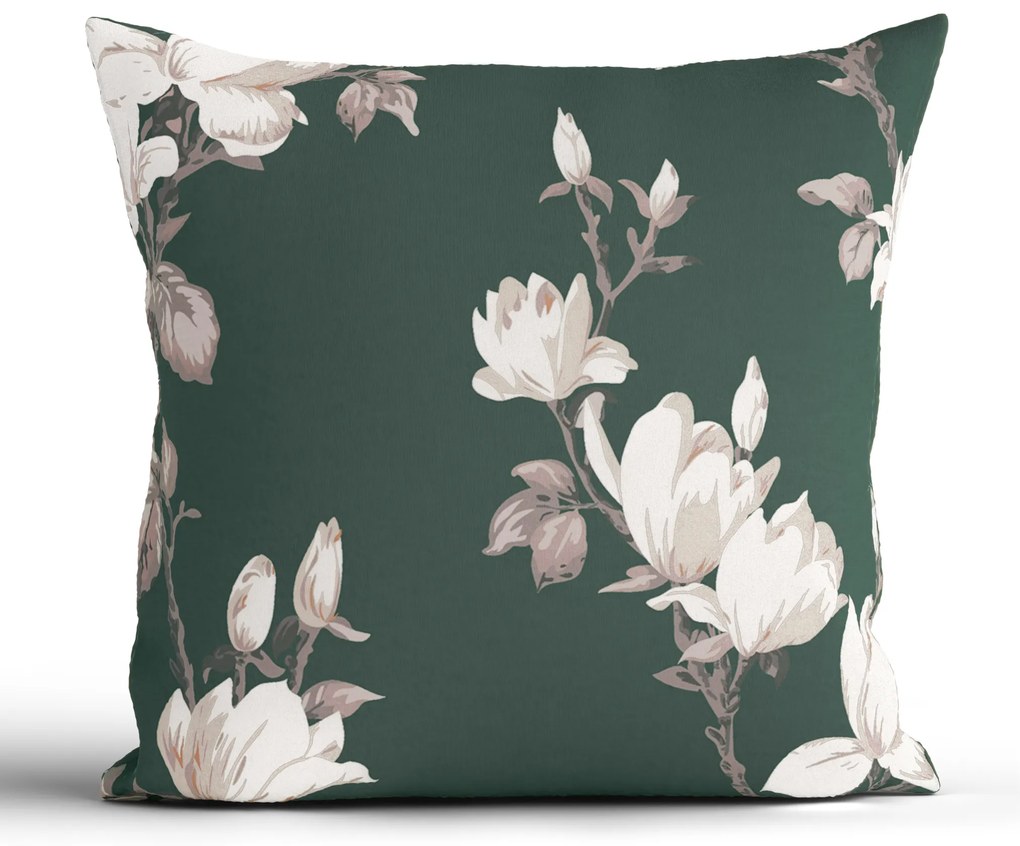 Bavlnená obliečka na vankúš Renforcé 40 × 40 cm - Johari tmavo zelené