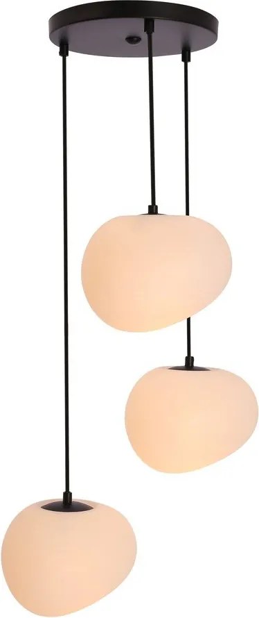 Čierno-biele závesné svietidlo ø 42 cm Stones – Candellux Lighting