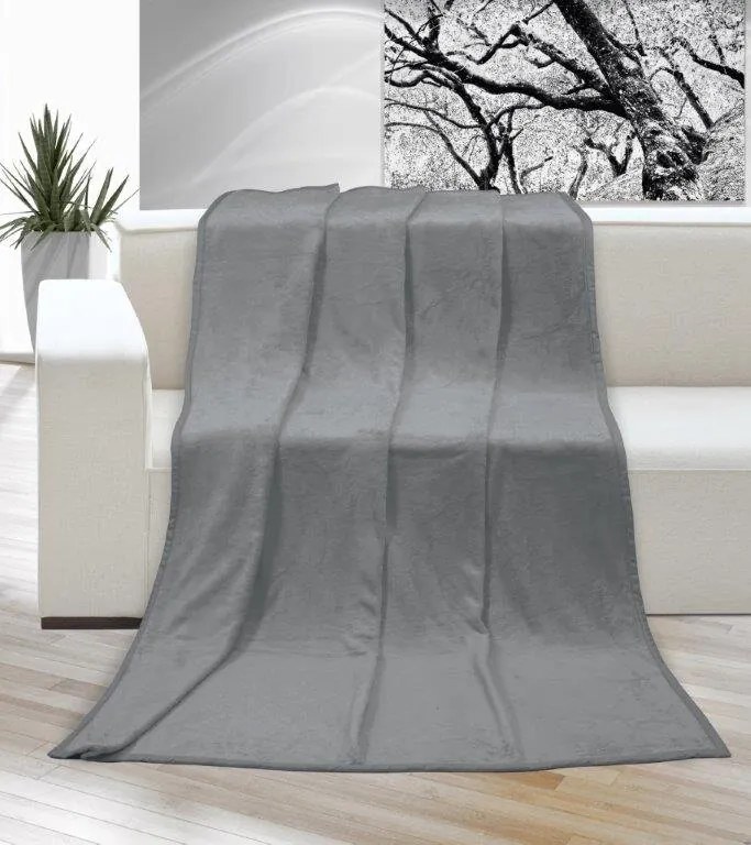 Brotex Mikro deka na jednolôžko 150x200 cm Sivá farba