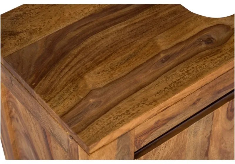 furniture-nabytek.cz - Masívna umývadlová skrinka Leeston z palisandra, lakovaná, hnedá