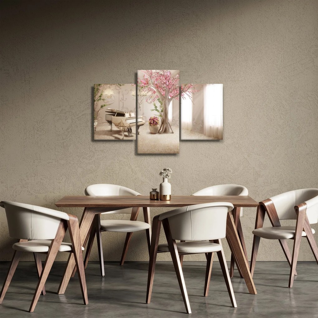 Obraz - Snový interiér s klavírom (90x60 cm)