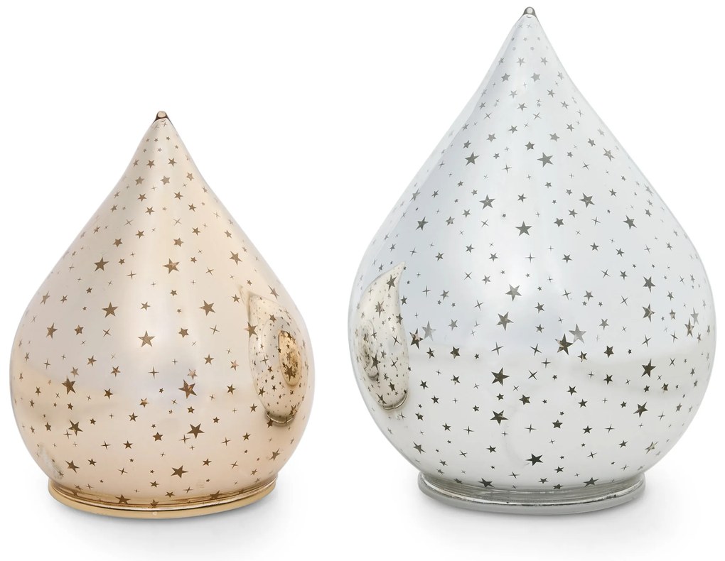 LED svietiace objekty, 2 ks, sklo