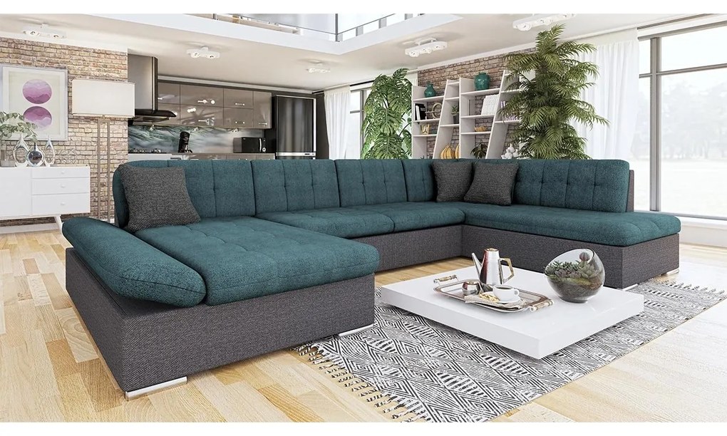 Rohová sedačka Genero, Dostupné poťahy: Utario velvet 2951 + Utario velvet 2951 + Senegal 823, Strana: Ľavá - U