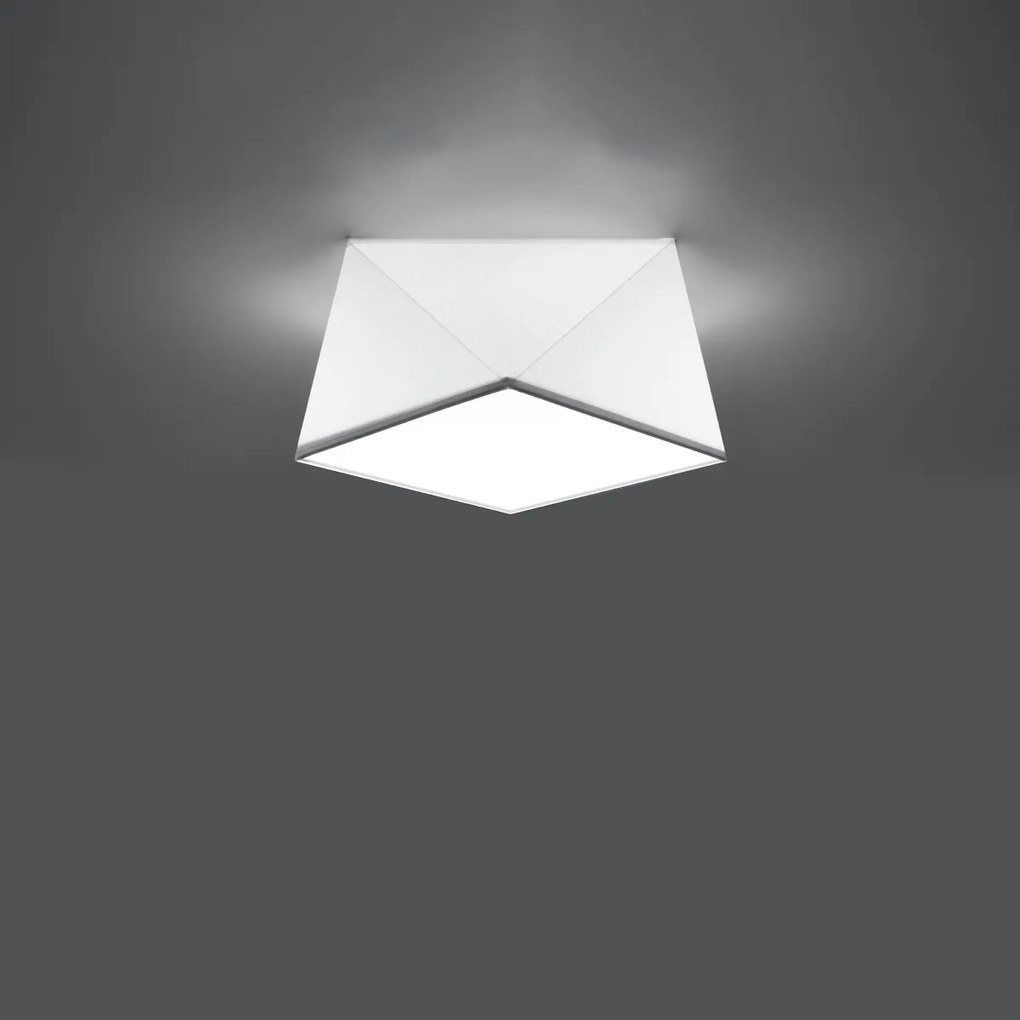 Stropné svietidlo Hexa, 1x biele plastové tienidlo, (biely plast), (25 cm)