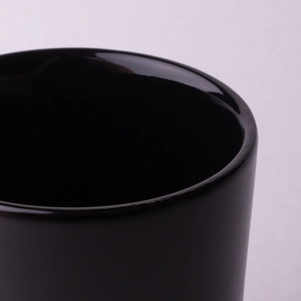 Šálka bez uška čierna 300 ml - Flow - 453120