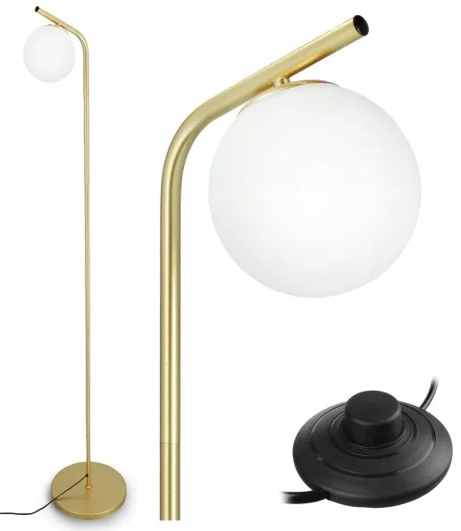 Stojacia lampa 1xG9/40W/230V zlatá/biela