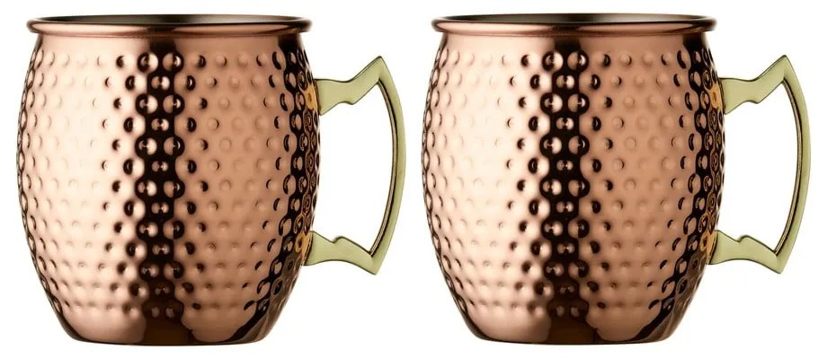 Oceľové hrnčeky v súprave 2 ks v medenej farbe 400 ml Moscow Mule – Lyngby Glas