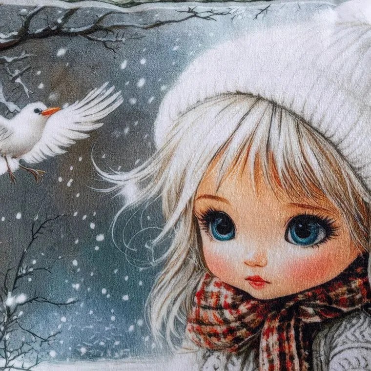 Sada 3 ks obliečok na vankúšiky WINTER GIRLS 45 x 45 cm
