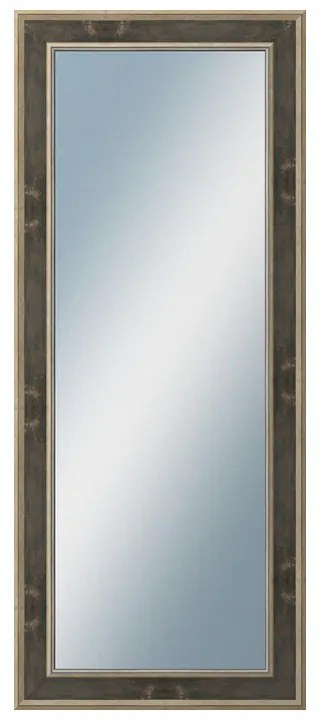 DANTIK - Zrkadlo v rámu, rozmer s rámom 50x120 cm z lišty TOOTH zlatá čierna (2780)