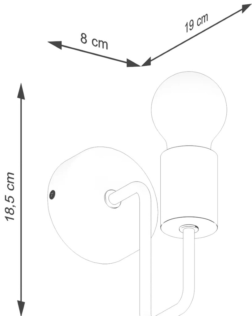 Nástenné svietidlo Timbo 1, drevené telo svietidla, w