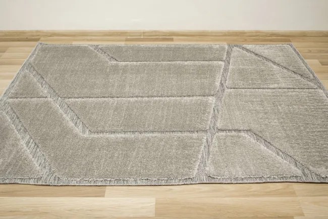 Koberec Shaggy Lula Soft IM89A geometrický / trojuholníky, sivý