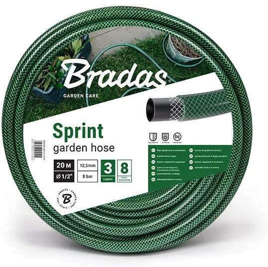 Bradas Záhradná hadica 1/2" 20m zelená SPRINT