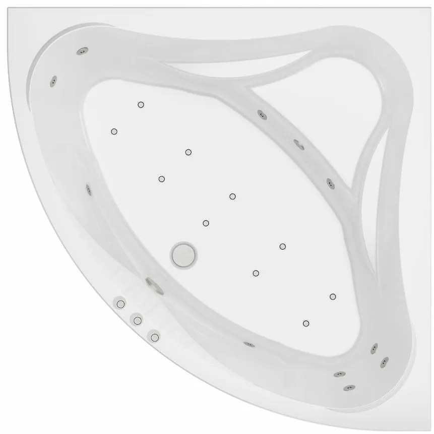 Vaňa s hydromasážou Samar 140/140 systém W10+P10 pneumatické ovládanie