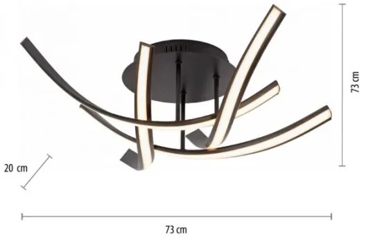 Paul Neuhaus 6474-48 - LED Stmievateľný prisadený luster LINDA 4xLED/7W/230V