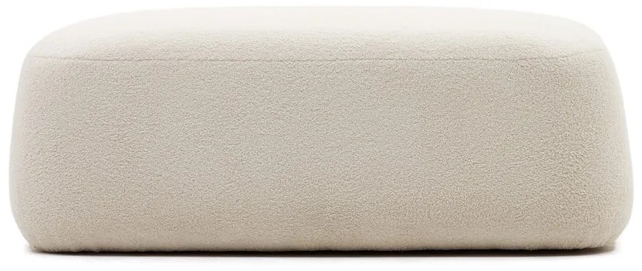 Krémový taburet z textílie buklé Martina – Kave Home