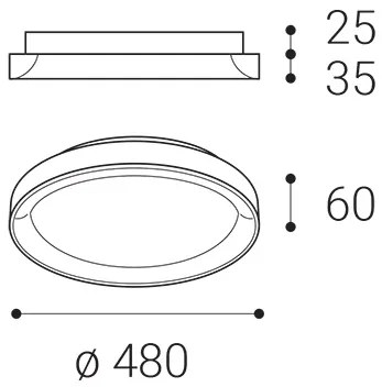 LED2 Prisadené stropné LED osvetlenie BELLA SLIM, 38W, 3000K/4000K, okrúhle, biele