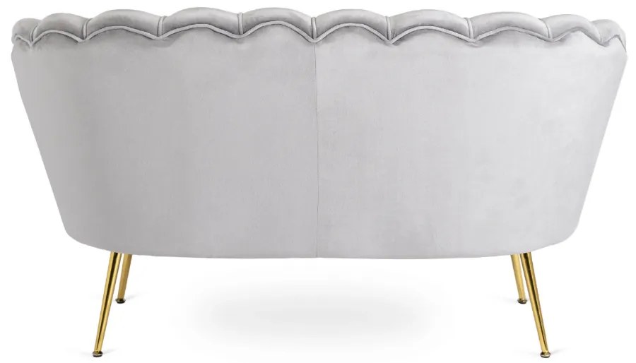 Vintino zamatová sedačka ZORAYA sivá