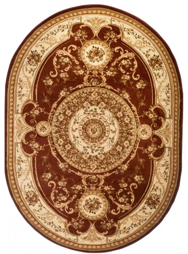 *Kusový koberec klasický vzor 3 hnedý ovál ., Velikosti 200x300cm