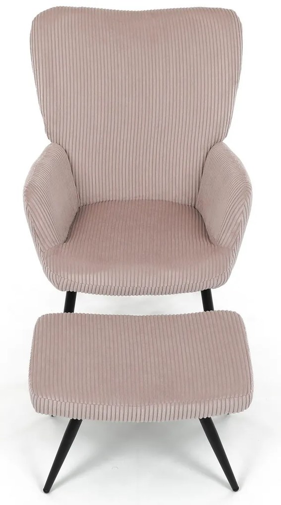 Relaxačné kreslo s podnožkou L7285 PINK6, ružové